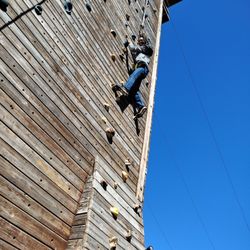 Camp Tejas - Rock climbing wall. And I'm afraid of heights LOL it was fun!