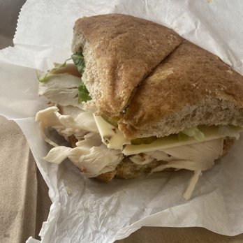 Brown Bag Deli - Lift for surprise. Turkey Sandwich with Wheat Bun. Pepper Jack cheese. Lettuce Tomato, onion, fresh jalapeños - Delis Near Me - Houston, Texas Brown Bag Deli - Lift for surprise. Turkey Sandwich with Wheat Bun. Pepper Jack cheese. Lettuce Tomato, onion, fresh jalapeños - Delis Near Me - Houston, Texas