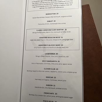 Hereford Grill - Classic Cocktails - Steakhouses Near Me - Miami, Florida Hereford Grill - Classic Cocktails - Steakhouses Near Me - Miami, Florida