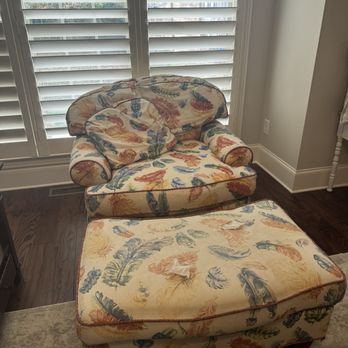 Joy Upholstery - Obviously the old chair from the 90's - Furniture Reupholstery Near Me - Marietta, Georgia Joy Upholstery - Obviously the old chair from the 90's - Furniture Reupholstery Near Me - Marietta, Georgia