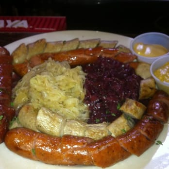 The Rathskeller - Hot wurst  platter - German Near Me - Indianapolis, Indiana