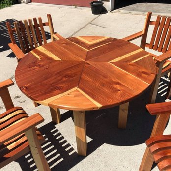 JMH GENERAL CONTRACTING - hand made redwood patio dinning set - Carpenters Near Me - Lancaster, California
