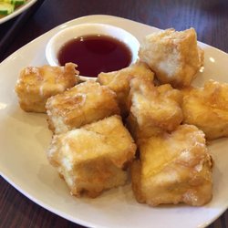 Thai Lao Cuisine - Fried Tofu with Sweet and Sour Sauce