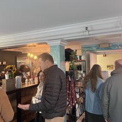 Lucky Bean Coffeehouse - Cozy/crowded interior but they have some sit-down tables inside and out