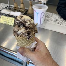 Moose tracks on waffle cone