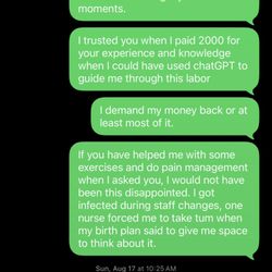 Portland Doula Collective - Prudence didn't answer my statements with evidences right away. If she did what I asked her to do, she should have time-stamped notes.