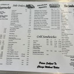 Chateau Super Market - Menu March 2024