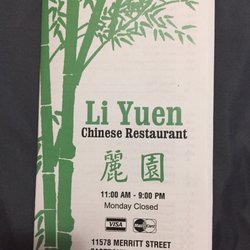 Li Yuen Chinese - Li Yuen Chinese Restaurant Menu 10/11/2020