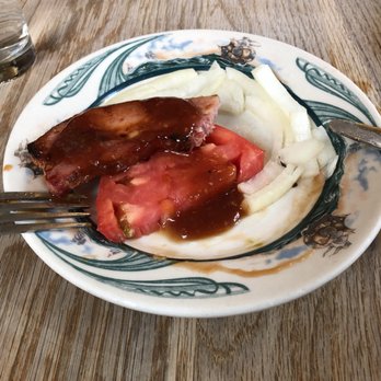 Peter Luger - Bacon, Sliced Tomatoes & Onions with Luger's Own sauce (for 2) - Steakhouses Near Me - Brooklyn, New York