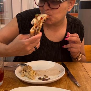 Delarosa Bishop Ranch - Me eating pizza - Pizza Near Me - San Ramon, California Delarosa Bishop Ranch - Me eating pizza - Pizza Near Me - San Ramon, California