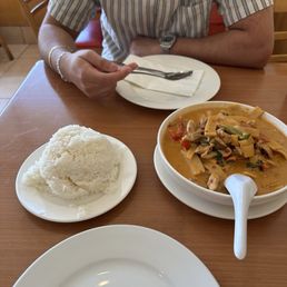 Red Curry with a side of rice Red Curry with a side of rice