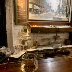 First and Last Tavern Hartford - Pinot Gorgio at the bar