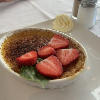 Fager's Island - Basil-infused Strawberry Crème Brûlée - Seafood Near Me - Ocean City, Maryland