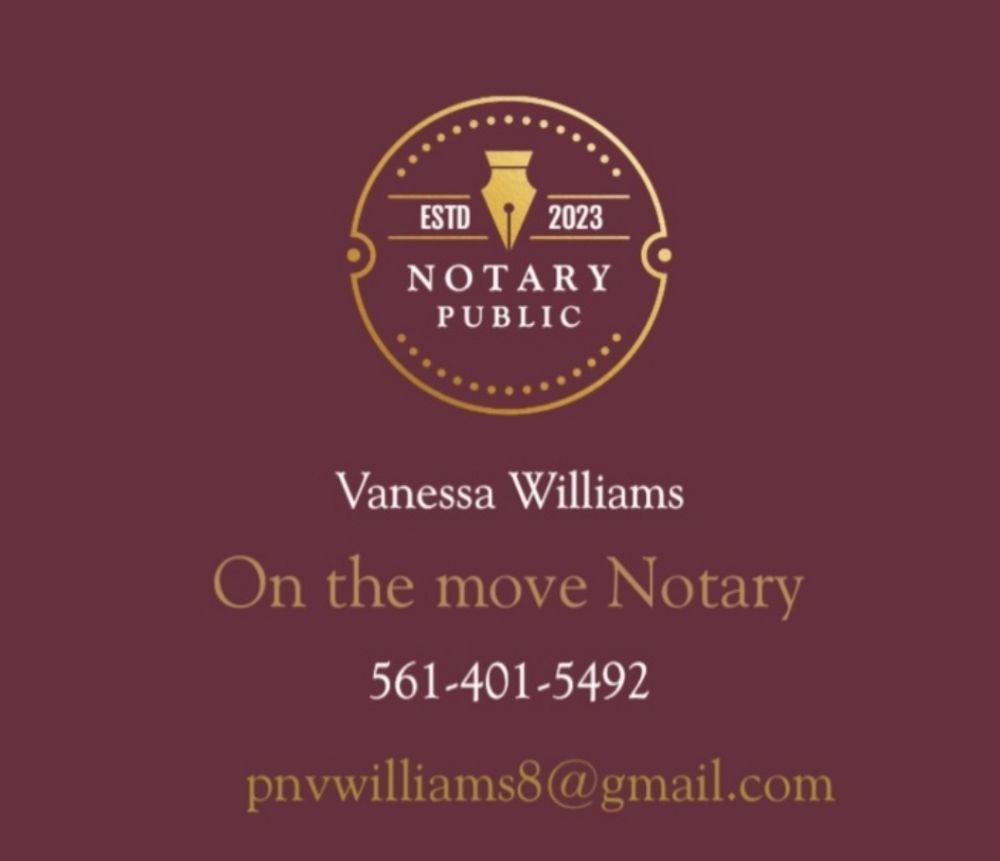 PNV WILLIAMS ON THE MOVE NOTARY Request a Quote West Palm Beach