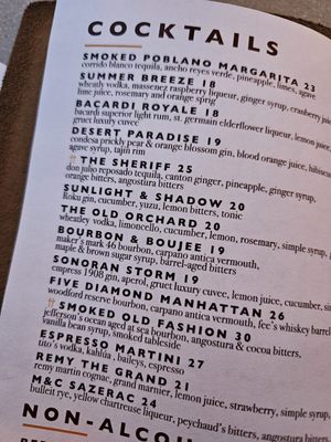 Menu photo 1 Mowry and Cotton Scottsdale, AZ Menu photo 1 Mowry and Cotton Scottsdale, AZ