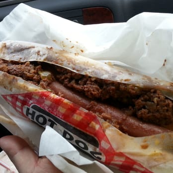 The Freeze - Footlong Coney Dog~ nom nom nom - Ice Cream & Frozen Yogurt Near Me - Crystal Lake, Illinois