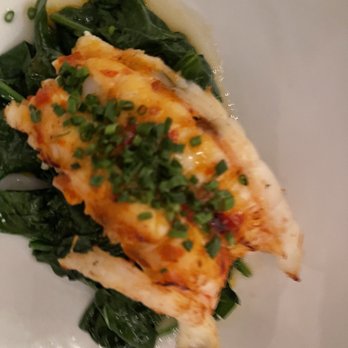 Saddle River Inn - African lobster tail over spinach - New American Near Me - Saddle River, New Jersey Saddle River Inn - African lobster tail over spinach - New American Near Me - Saddle River, New Jersey