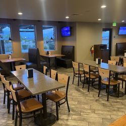 The IceBox & Round About Grill, - Dinning inside or out