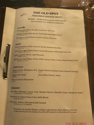 Menu photo 4 The Old Spot Dublin, D Menu photo 4 The Old Spot Dublin, D