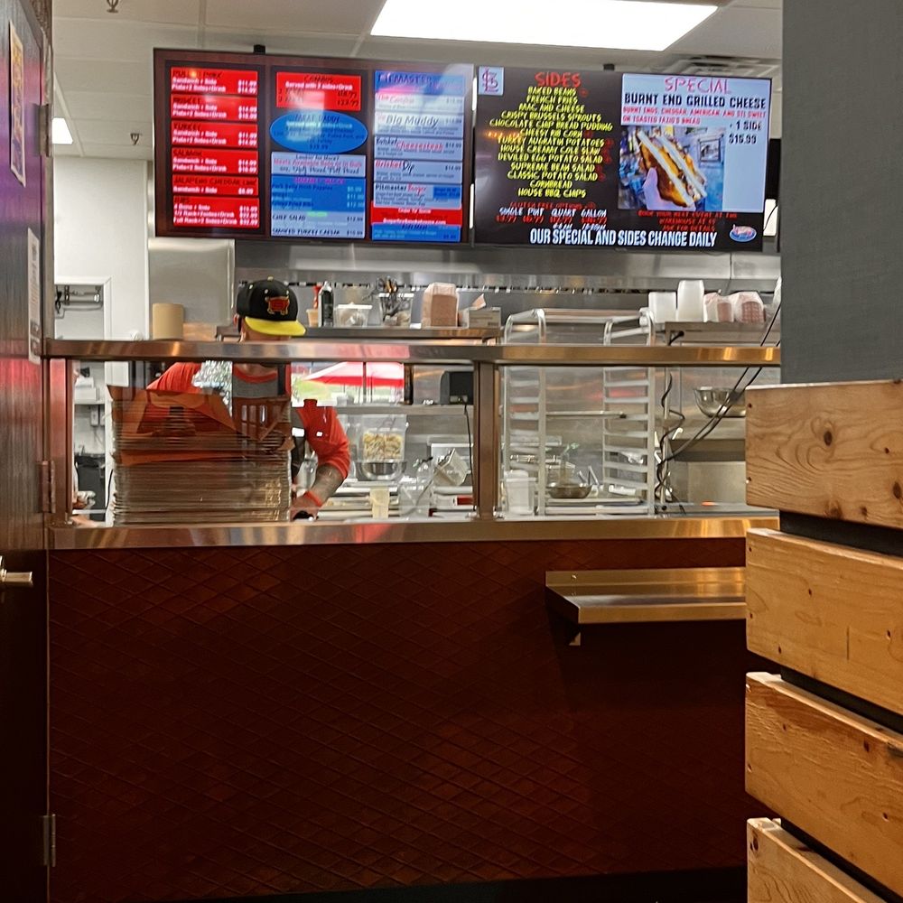Sugarfire 55 - Inside. Ordering counter and menu board. Sides can vary daily. - Barbeque Near Me - Arnold, Missouri Sugarfire 55 - Inside. Ordering counter and menu board. Sides can vary daily. - Barbeque Near Me - Arnold, Missouri