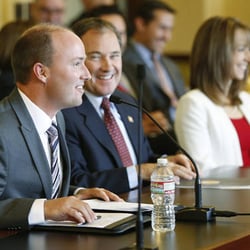 Utah Lieutenant Governor's Office - Utah Governor Gary Herbert with Utah Lieutenant Governor Spencer J. Cox