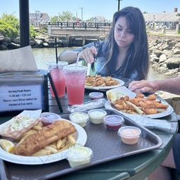 My wife ordered the fish dinner large fillet with coleslaw and french fries My wife ordered the fish dinner large fillet with coleslaw and french fries