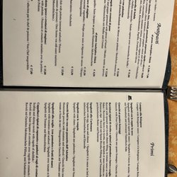 La Lanterna da Gas - Menu