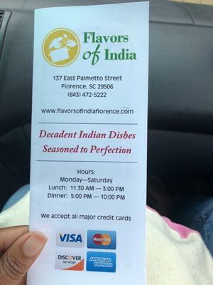 Menu photo 6 Flavors of India Florence, SC Menu photo 6 Flavors of India Florence, SC