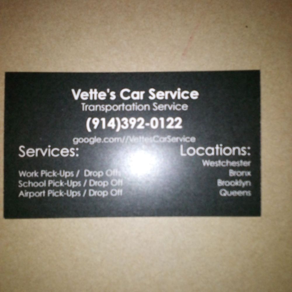 Vette's Car Service - The business card - Public Transportation Near Me Vette's Car Service - The business card - Public Transportation Near Me