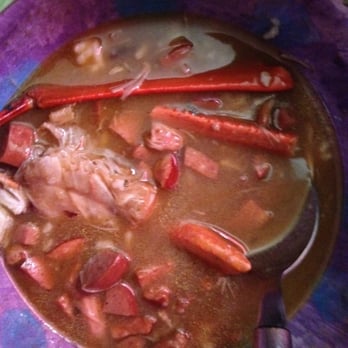 Sal's Gumbo Shack - Here's part of my order correction there were 3 pieces of crab, you can clearly see all the sausage! - Seafood Near Me - Long Beach, California Sal's Gumbo Shack - Here's part of my order correction there were 3 pieces of crab, you can clearly see all the sausage! - Seafood Near Me - Long Beach, California