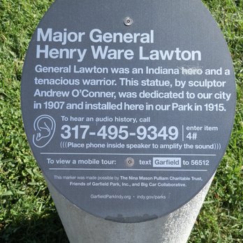 Henry Lawton Monument - audio recording about the life of Lawton - Public Art Near Me - Indianapolis, Indiana Henry Lawton Monument - audio recording about the life of Lawton - Public Art Near Me - Indianapolis, Indiana