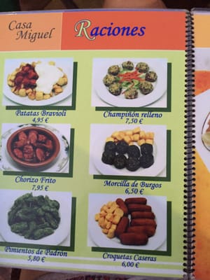 Menu photo 2 Mesón Casa Miguel Móstoles, M