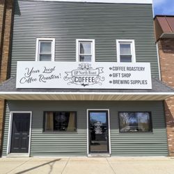 Up North Roast Coffee - Our storefront. 506 Ludington St. Escanaba, MI.