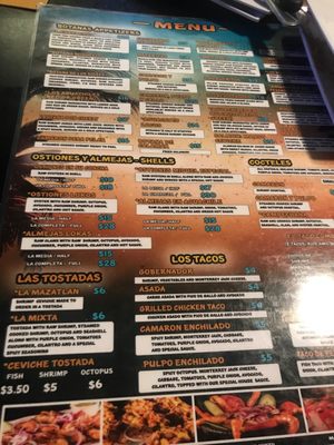 Menu photo 3 Mariscos Mazatlan Escondido, CA