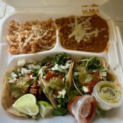 Chonita's Tacos - Three kinds of taco. I like the pork the best.