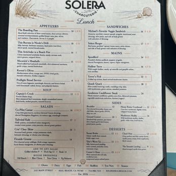 Solera - Menu - New American Near Me - Seal Beach, California Solera - Menu - New American Near Me - Seal Beach, California