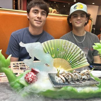 A Sushi and Grill - Smoking dragon sushi display for the table - Sushi Bars Near Me - Tempe, Arizona A Sushi and Grill - Smoking dragon sushi display for the table - Sushi Bars Near Me - Tempe, Arizona