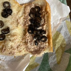 Subway - Tuna sub with black olives