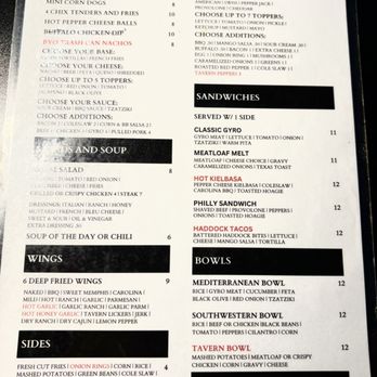 Tavern 26 - Menu - Sports Bars Near Me - Campbell, Ohio