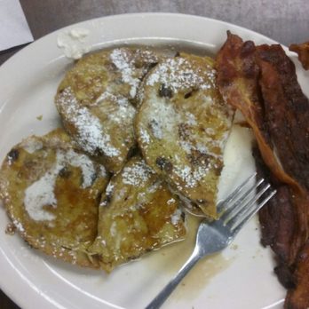 Trolley Barn Eatery - Raisin french toast with bacon. - Diners Near Me - Pittsburgh, Pennsylvania