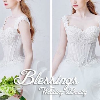 Blessings Wedding Boutiq - 每一件婚紗都代表著一個唯美的愛情故事。
精巧細膩的唯美蕾絲、勾勒出仙逸花朵，輕盈獨特的剪裁充滿藝術和詩意、再加上婚紗上的小小的細緻裝飾：流蘇、釘珠、手工花朵、晶瑩珠鑽、把婚紗點綴得更加純潔和美麗。 - Bridal Near Me