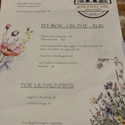 Devil’s Half Acre - Menu