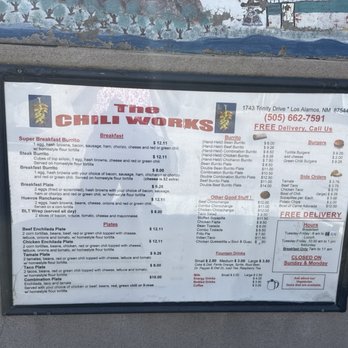 Chili Works - Menu - Mexican Near Me - Los Alamos, New Mexico