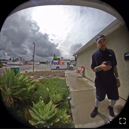 Dumb worker couldn't wait for the door to be answered Dumb worker couldn't wait for the door to be answered