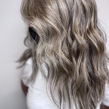 Ashlee Cole - Silver highlighted hair. - Hair Stylists Near Me Ashlee Cole - Silver highlighted hair. - Hair Stylists Near Me