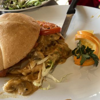 Ghinis French Caffe - Mushroom Mozzarella Veggie Burger - French Near Me - Tucson, Arizona Ghinis French Caffe - Mushroom Mozzarella Veggie Burger - French Near Me - Tucson, Arizona