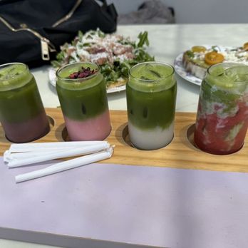 Morning Lavender Cafe - Matcha flight - Coffee & Tea Near Me - Tustin, California Morning Lavender Cafe - Matcha flight - Coffee & Tea Near Me - Tustin, California