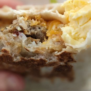 Taco Bell - The sausage Breakfast crunchwrap aka you don't want to miss this. - Fast Food Near Me - Monona, Wisconsin Taco Bell - The sausage Breakfast crunchwrap aka you don't want to miss this. - Fast Food Near Me - Monona, Wisconsin