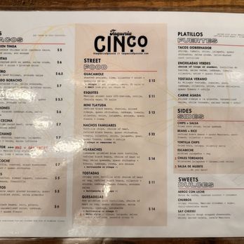 Taqueria Cinco - Menu - Breakfast & Brunch Near Me - Jacksonville, Florida Taqueria Cinco - Menu - Breakfast & Brunch Near Me - Jacksonville, Florida