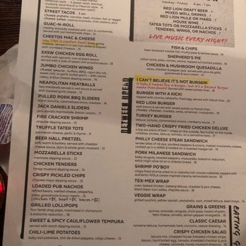 The Red Lion - Menu - Pubs Near Me - New York, New York The Red Lion - Menu - Pubs Near Me - New York, New York